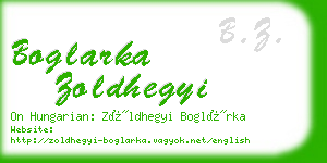 boglarka zoldhegyi business card